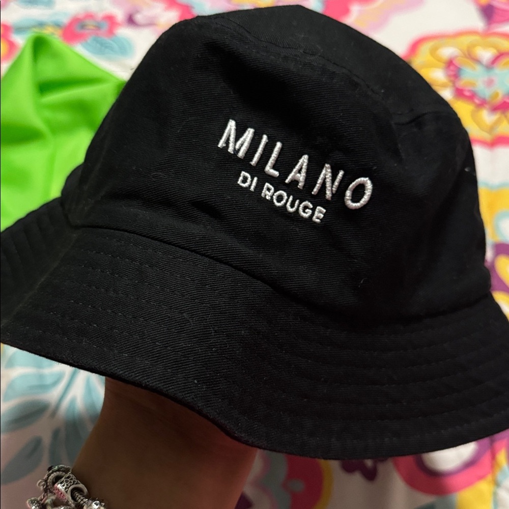 Milano Di Rouge Black Bucket Hat